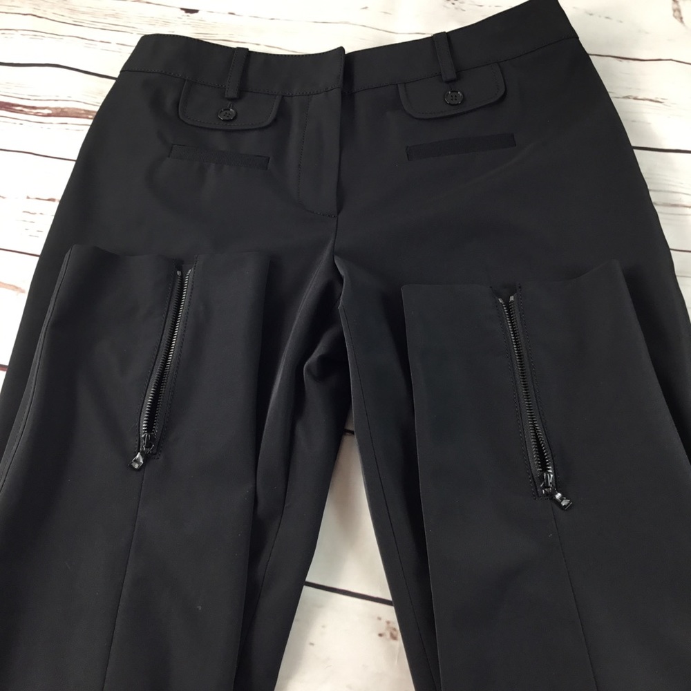 Per‎ Se Black Dress Pants Zipper Ankles Size 4.